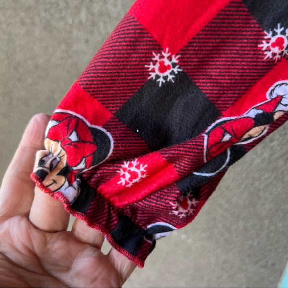 Disney Girls Minnie Mouse Plaid Nightgown pajama Dress Size 8 Ruffles Christmas - Picture 5 of 6